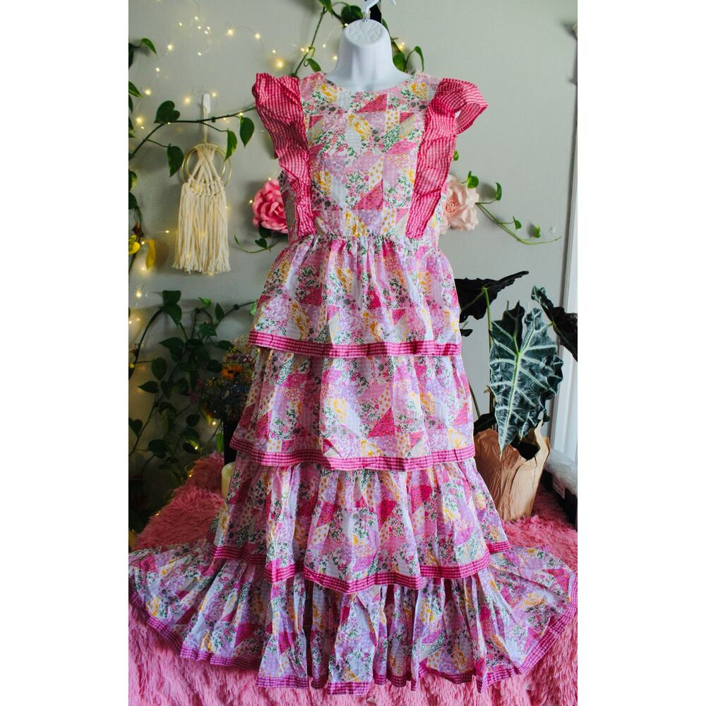 Simply Southern Collection Pink Floral Tiered Maxi Dress Size Large NWT - Picture 9 of 9